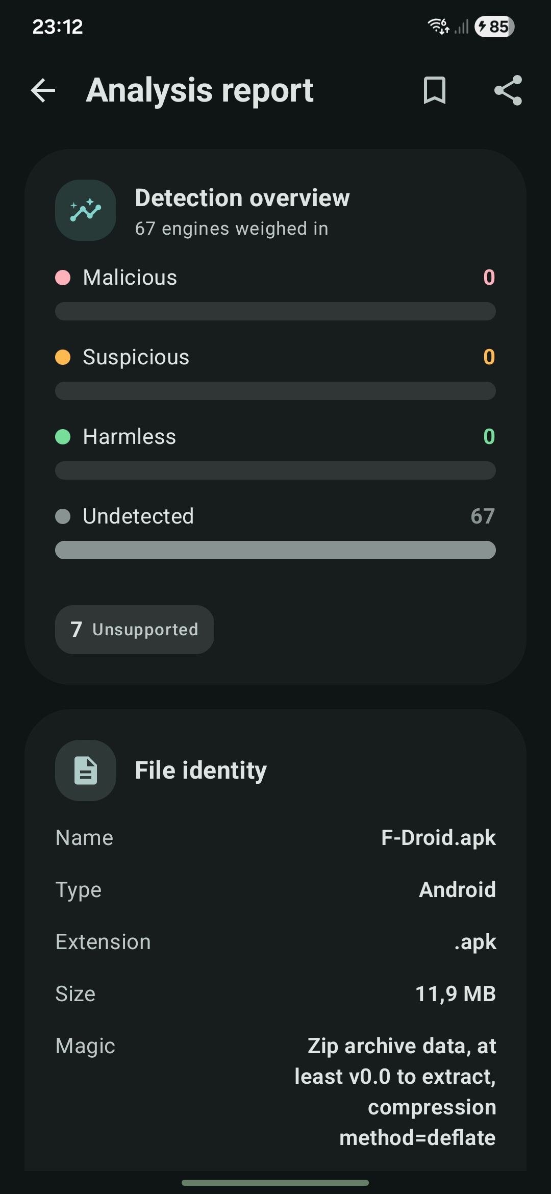 Detailed report