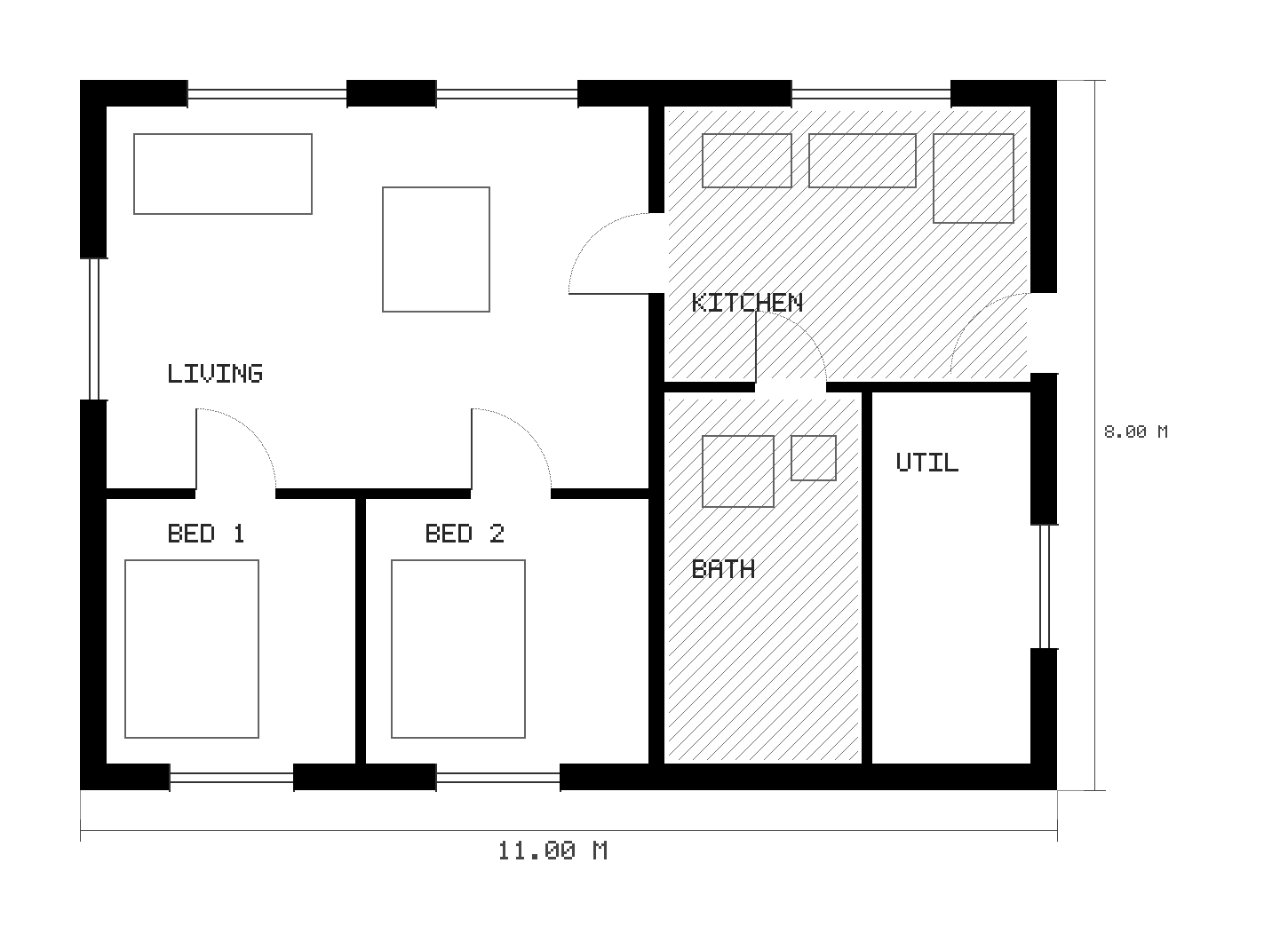 The example floorplan